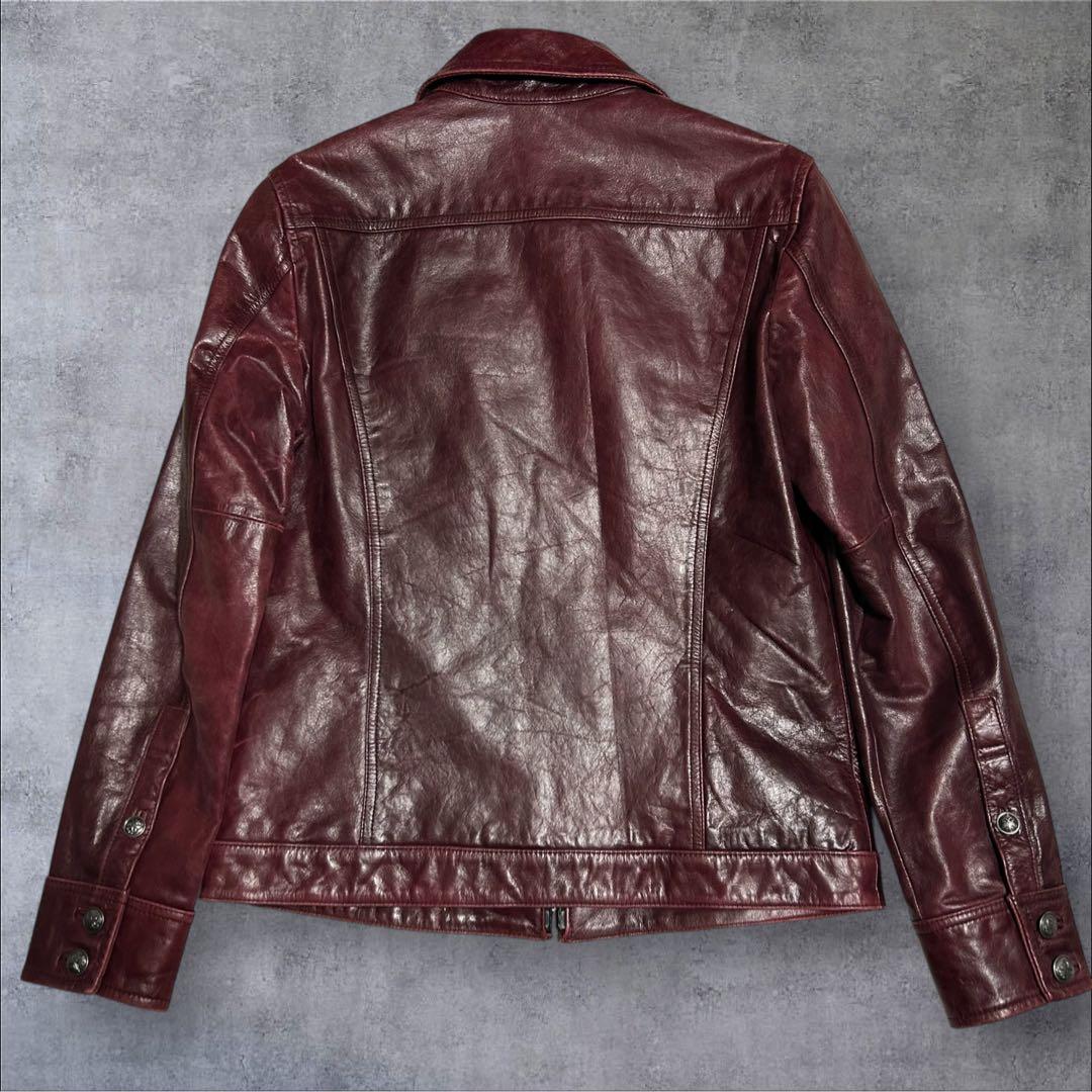 【美品】希少　A.S.M レザージャケット　シングル　ライダース　48 革ジャン