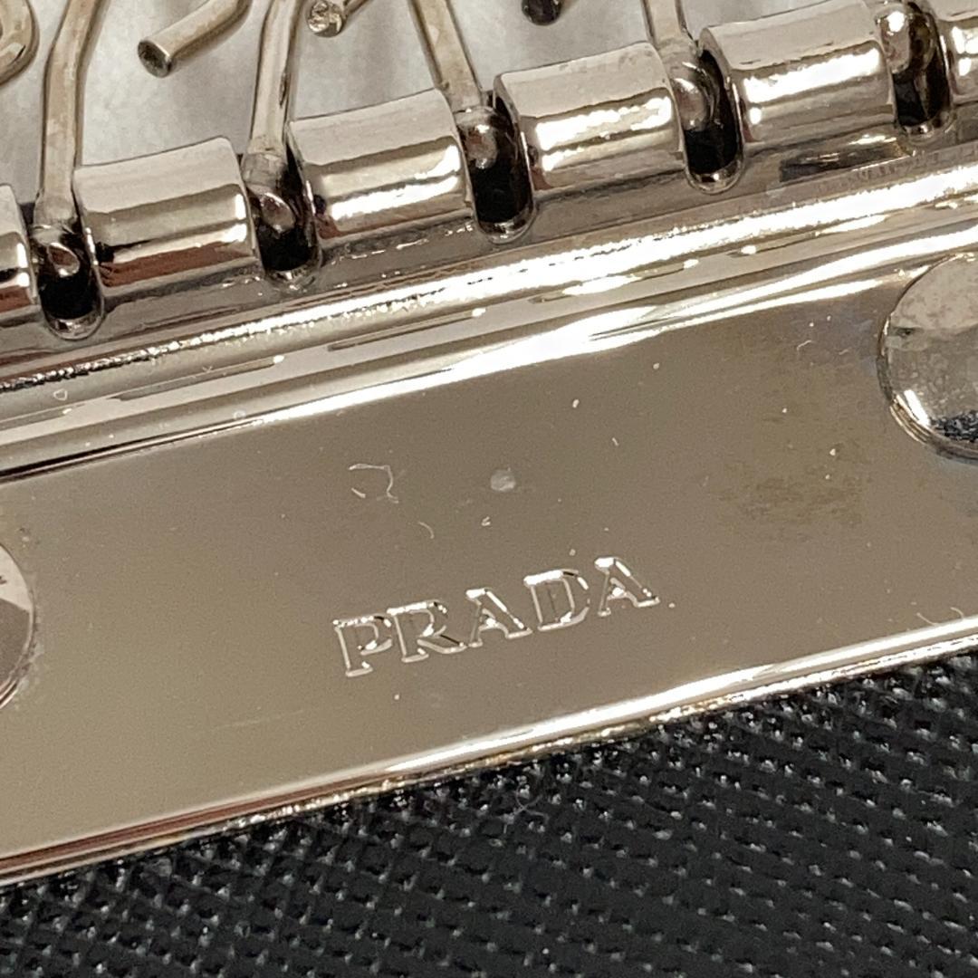 新品⭐プラダ✨PRADA ブラック キーケース 6連 サフィアーノメタル