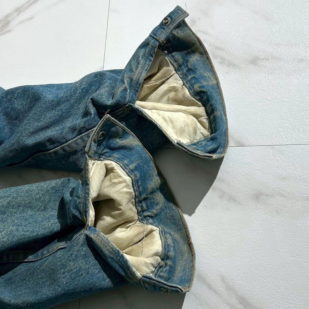 美品 70s 52刻印✨Levi's 均等V デニムボアジャケット ビッグサイズ