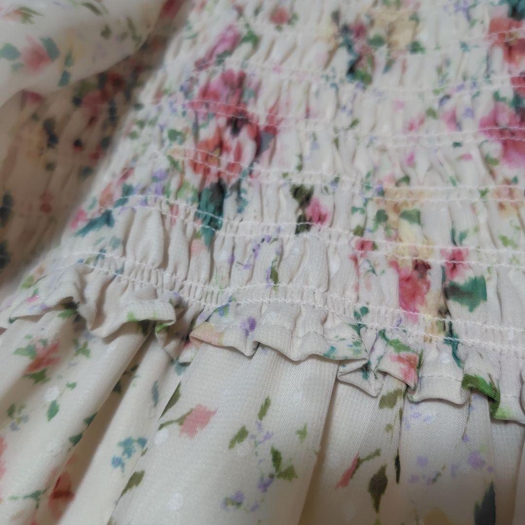 【未使用級♡希少42】2023 ローズティアラ　マキシ丈シャーリングワンピース