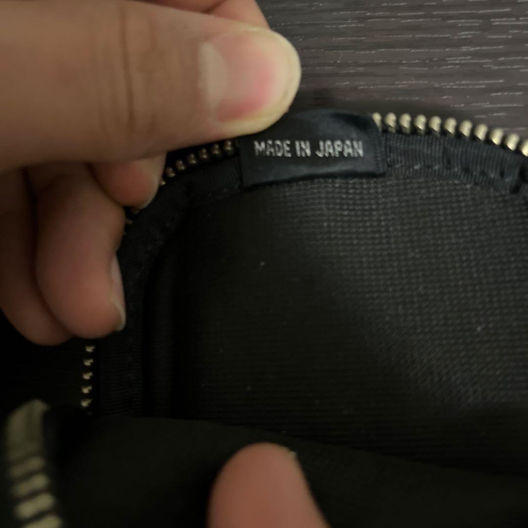 PORTER ストライプ ブラックポーチ