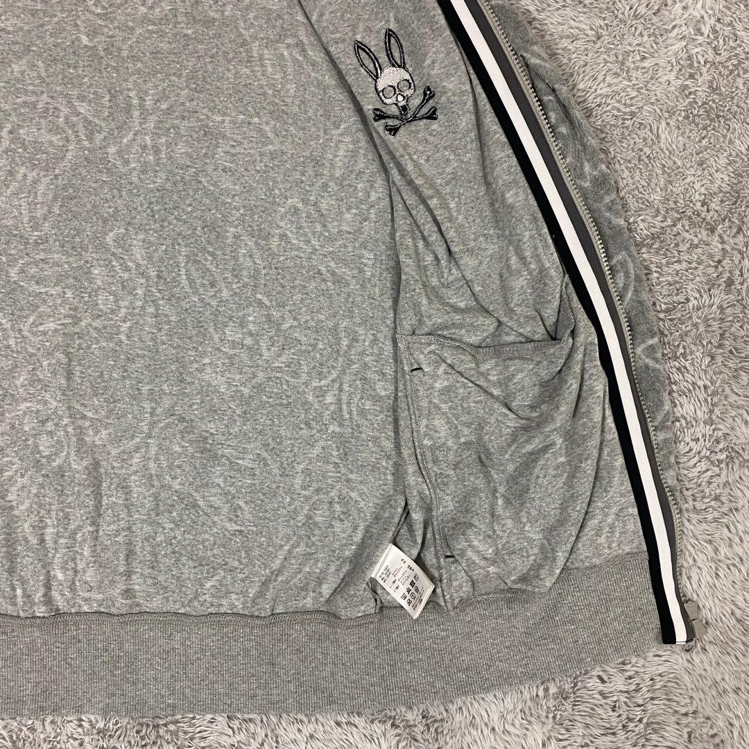 Psycho Bunny セットアップ パイル ジップ ライトグレー XL