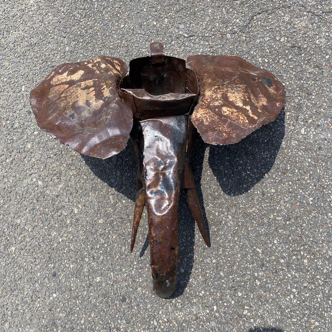 象 壁掛け USA アイアン ミッドセンチュリー 什器 オブジェ 飾り アニマル