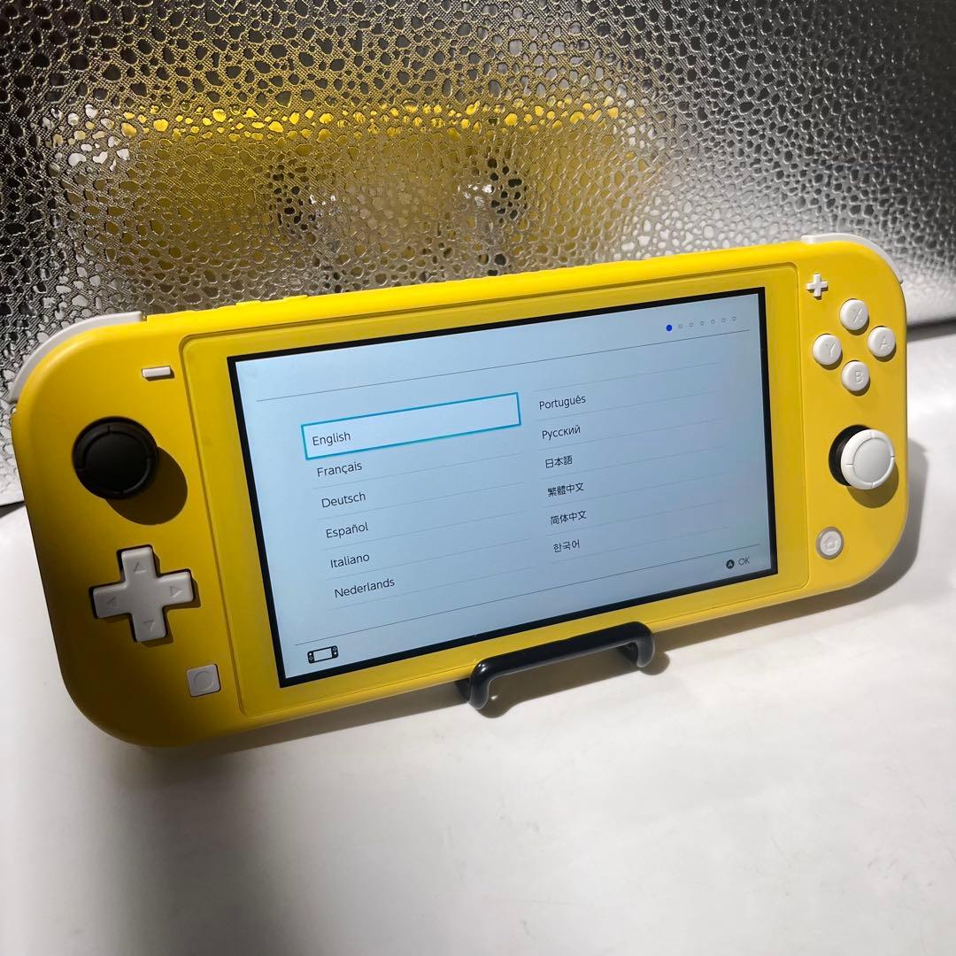 【液晶美品】Switch Lite イエロー 本体 動作良好 スティックカバー付