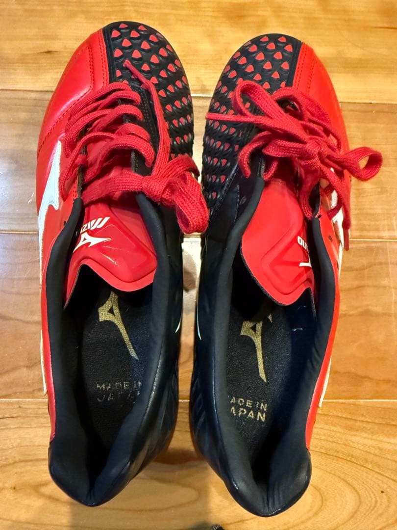 ミズノ　ウエーブ　イグニタス4 ジャパンサッカーシューズ 赤黒　25センチ　美品