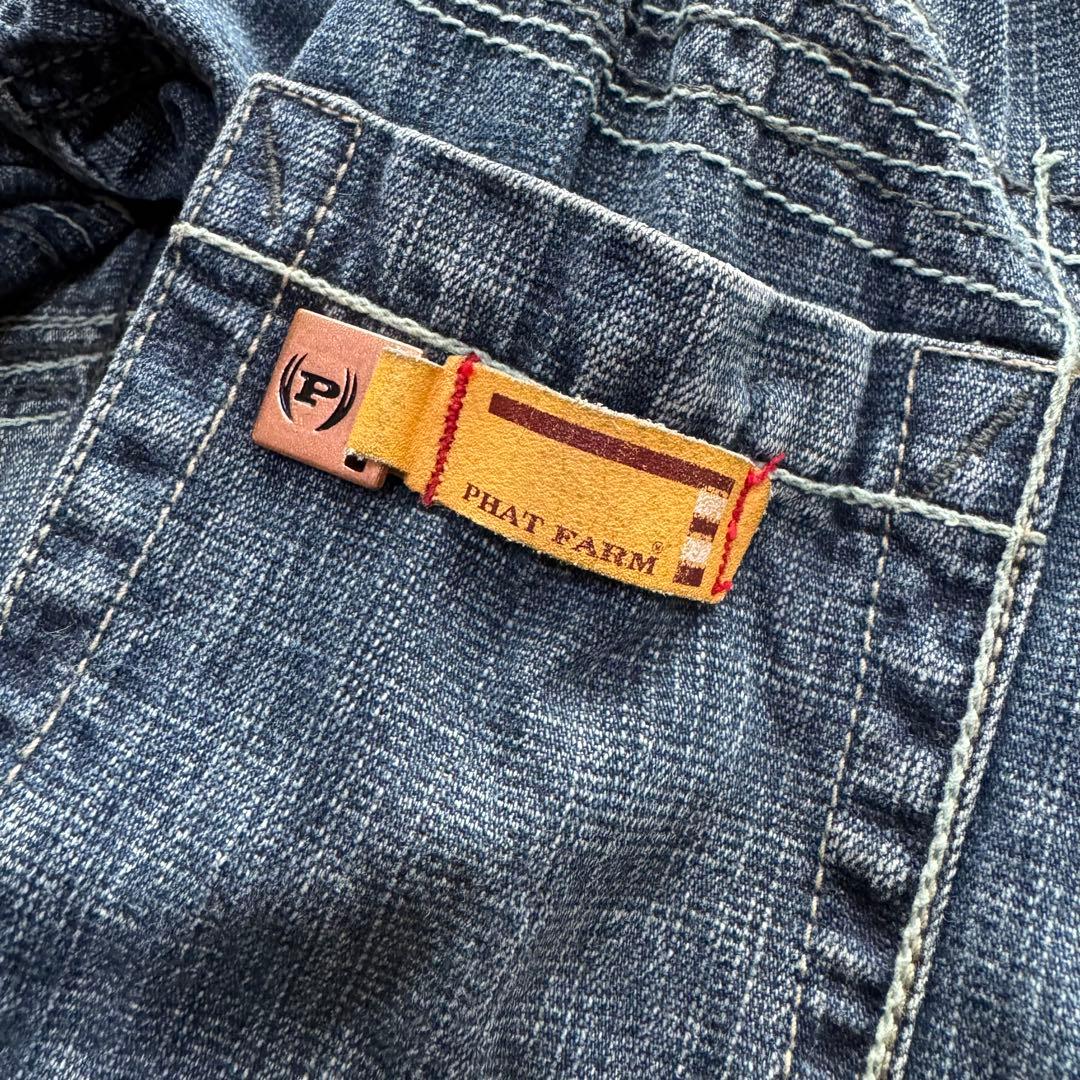 美品　PHAT FARM カバーオール　ファットファーム　デニムジャケット　L