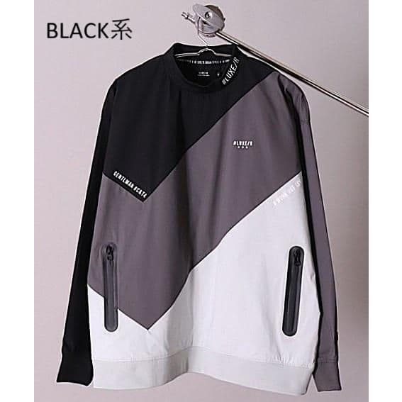 LUXE/R GOLF ストレッチ布帛プルオーバー 45933BKM