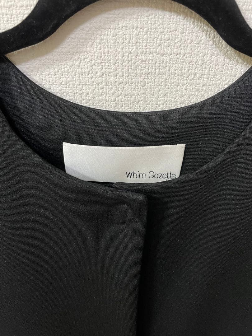 【新品未使用】24SS Whim Gazetteぺプラムダンボールジレ Free