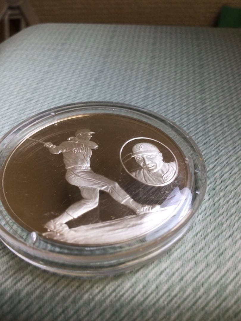 王 貞治 ホームラン通算800号　公式記念メダル 銀製プルーフ品質 1978年