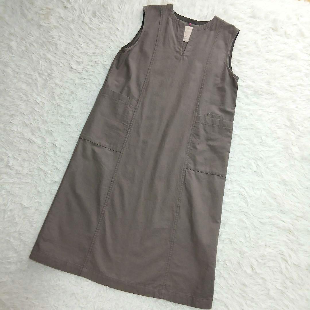 【Pal'las Palace】リネンコットンロングワンピースジャンパースカート