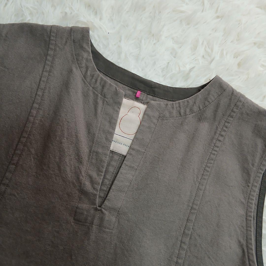 【Pal'las Palace】リネンコットンロングワンピースジャンパースカート