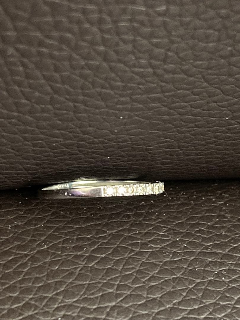 プラチナ950 ハーフエタニティ 0.15カラット ダイヤモンドリング 15号