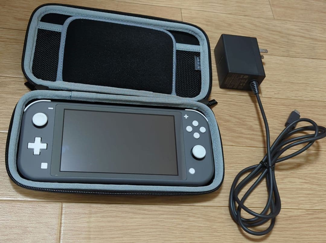 Nintendo Switch Lite グレー 充電器収納ケース付　2020