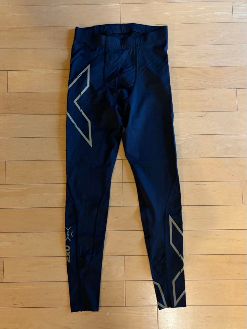 【メンズ】美品 2XU MCSランニングコンプレッションタイツ ロング Sサイズ