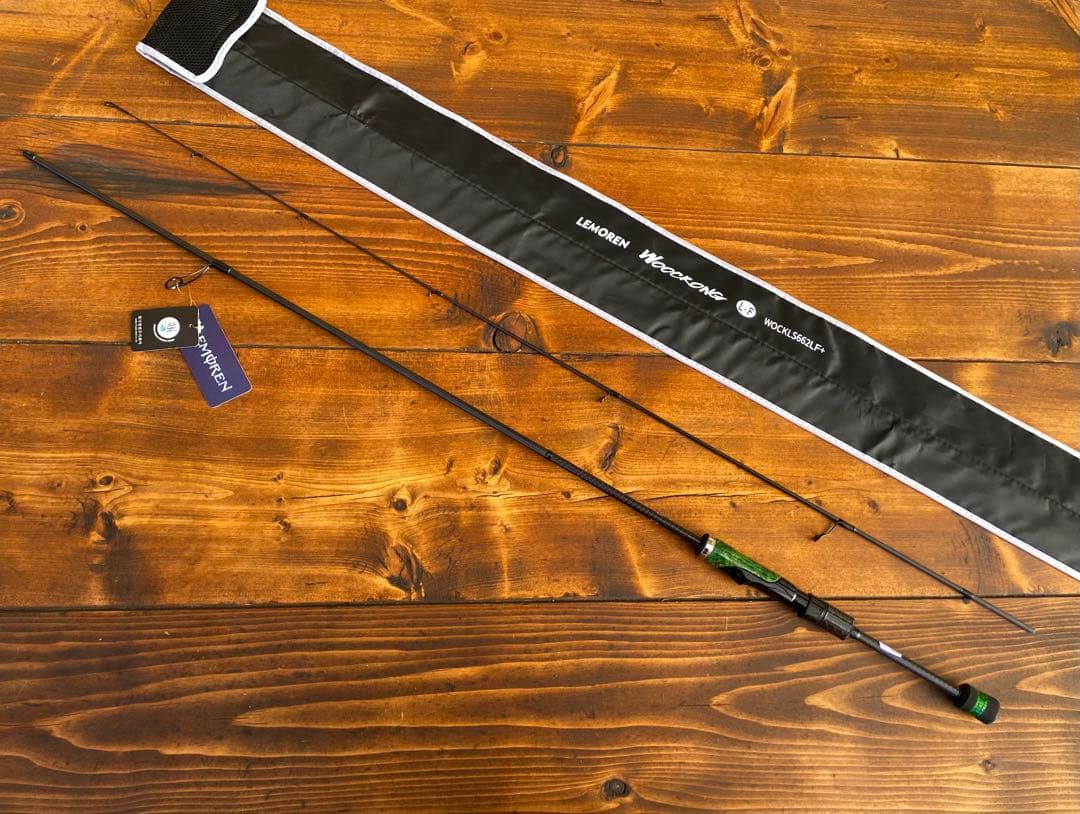 スピニングロッド　S662L バスロッド　バス釣り　トラウト　ウッドグリップ