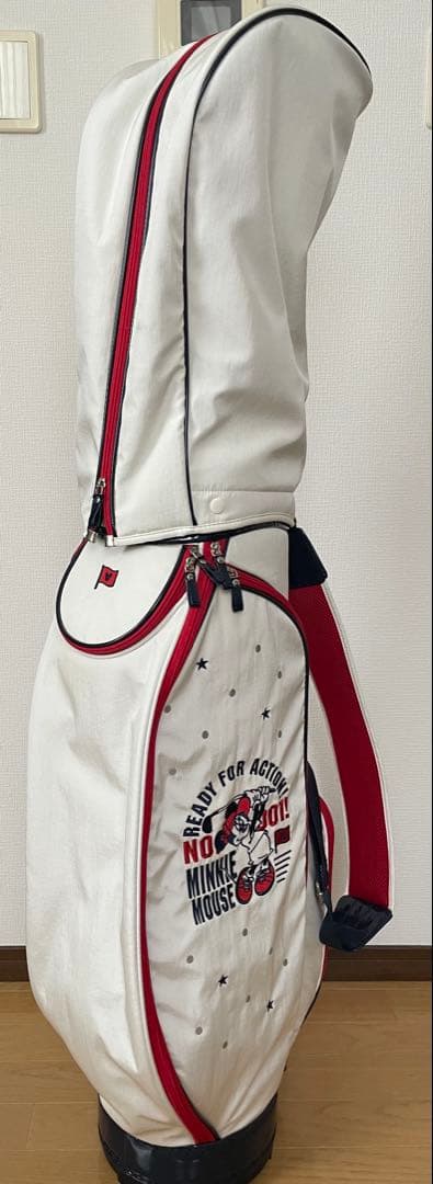 ミッキーマウス ゴルフバッグ ホワイト/レッド