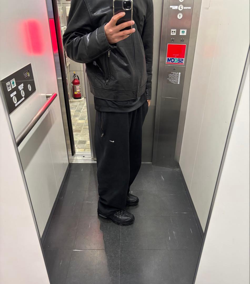 old GAP 90s 80sレザージャケット　ブラック 古着　ライダース