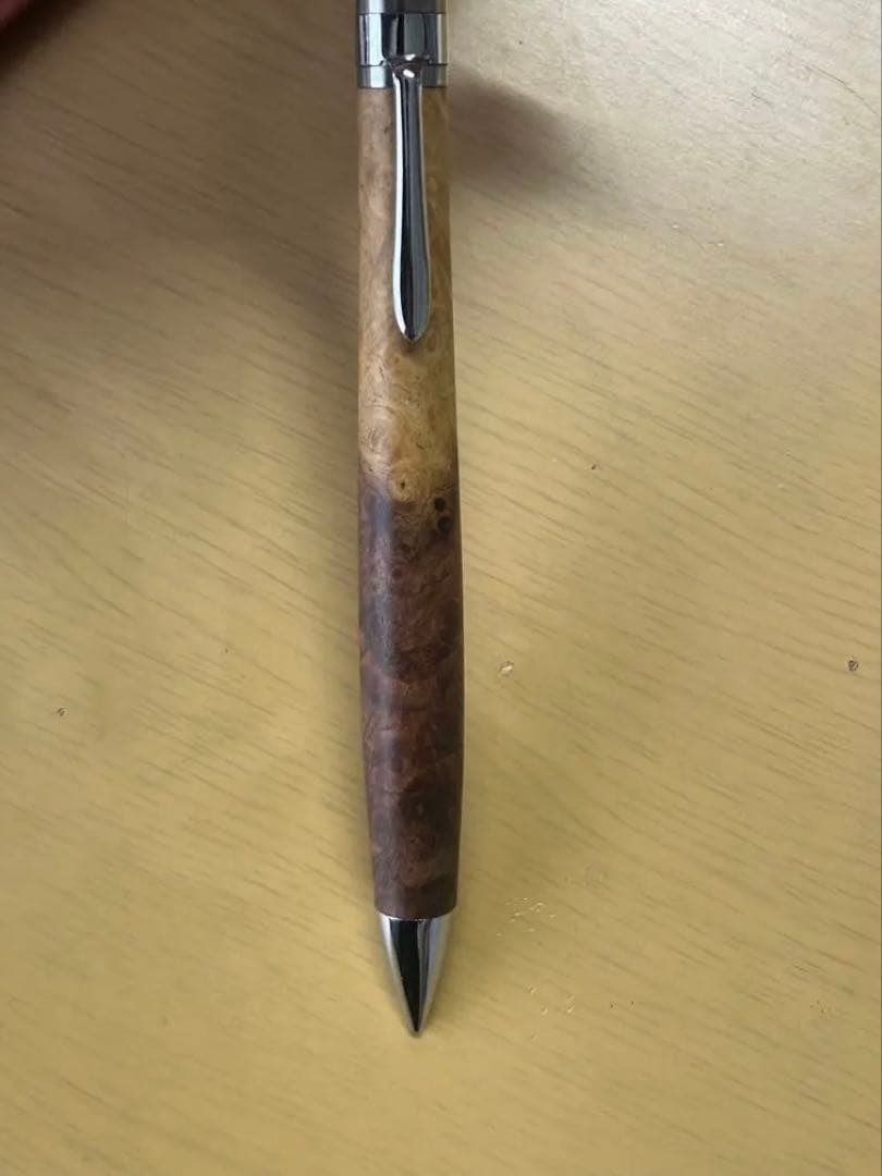 工房楔　極上花梨紅白こぶ杢　0.5ミリ　固定式口金付き