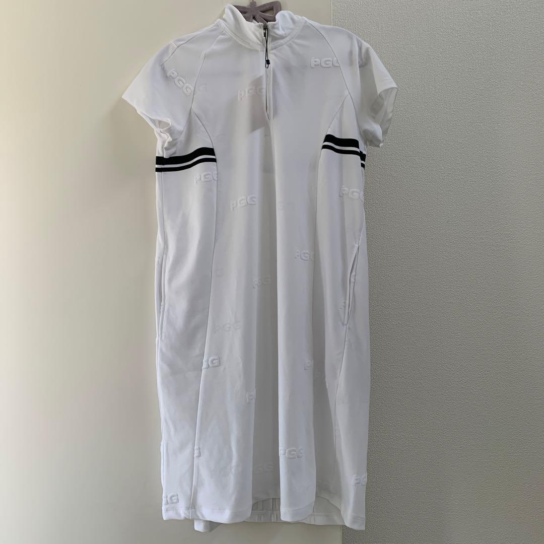 【PGG】パイルメッシュ ハーフジップアップワンピース