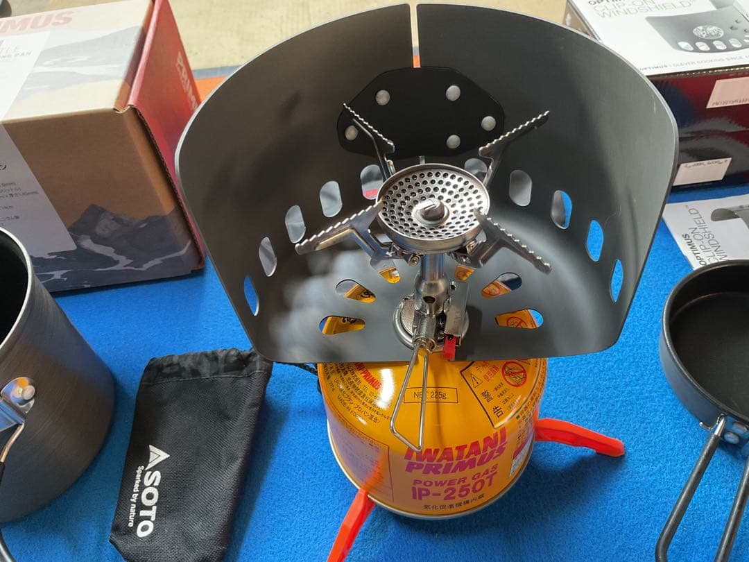 新品PRIMUSクッカーSOTOアミカスB+OPTIMUSウインドシールドセット