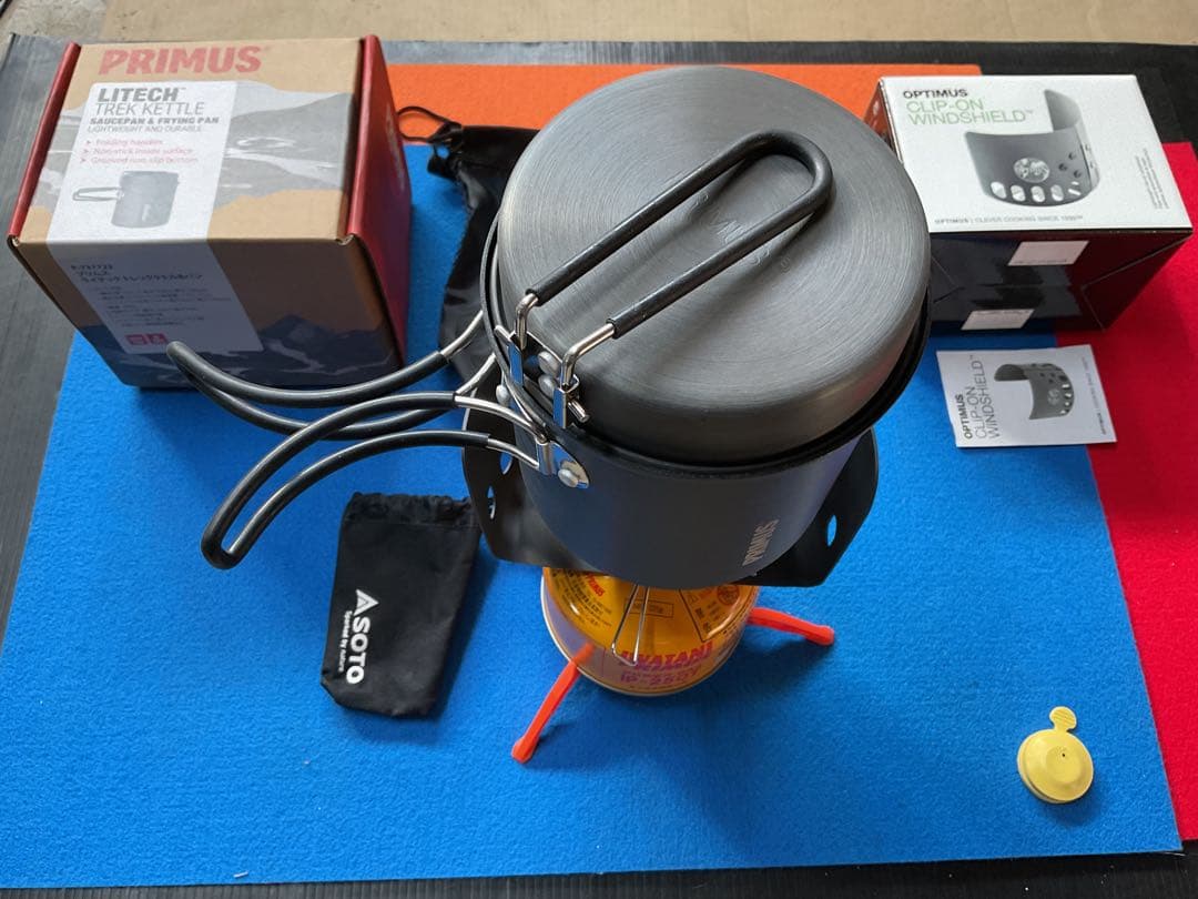 新品PRIMUSクッカーSOTOアミカスB+OPTIMUSウインドシールドセット