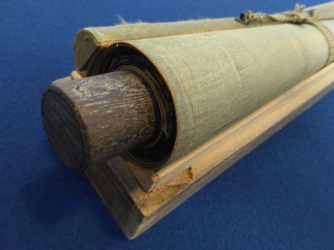 花魁（おいらん）美人画　浮世絵　古画　下図　絹本　掛軸