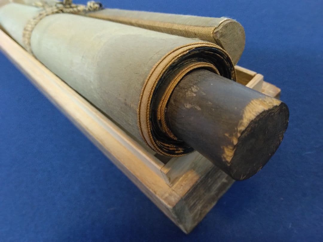 花魁（おいらん）美人画　浮世絵　古画　下図　絹本　掛軸