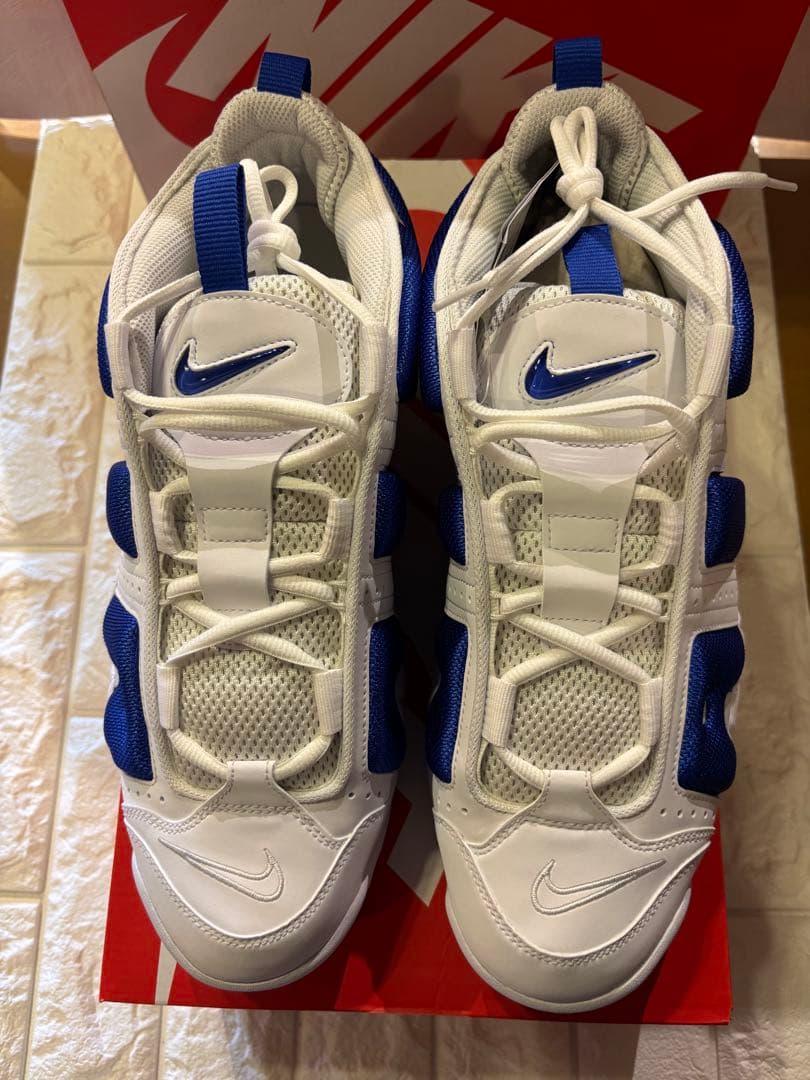 #新品未使用NIKE AIR MOREアップテンポ　ホワイト/ブルー#12.5