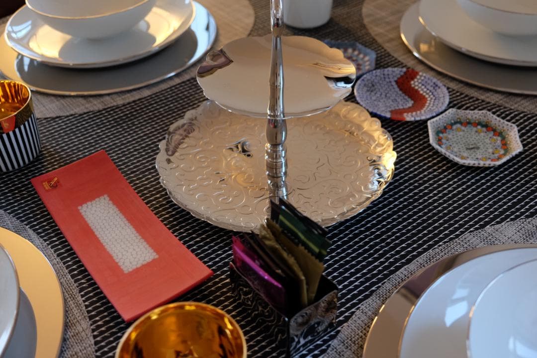 ベネチアンガラス ミルフィオリ プレート/検/エルコーレモレッティ/赤/レッド