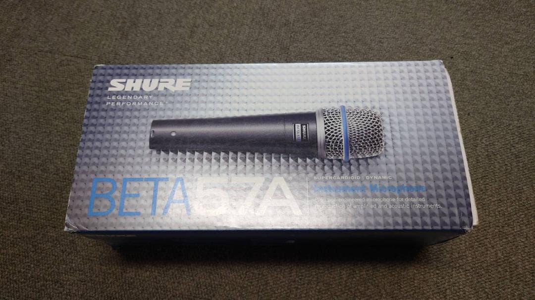 SHURE BETA 57A ダイナミックマイク　箱付き　中古動作品