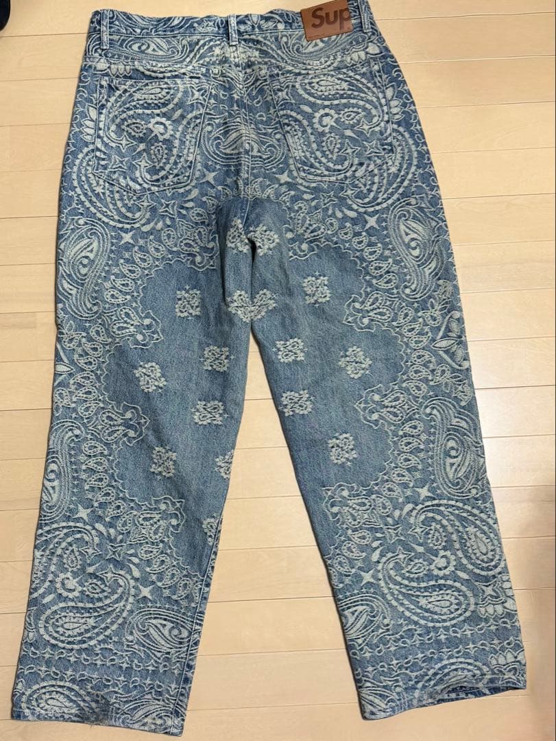 く*ゑ様 Supreme Bandana Jacquard Baggy Jean