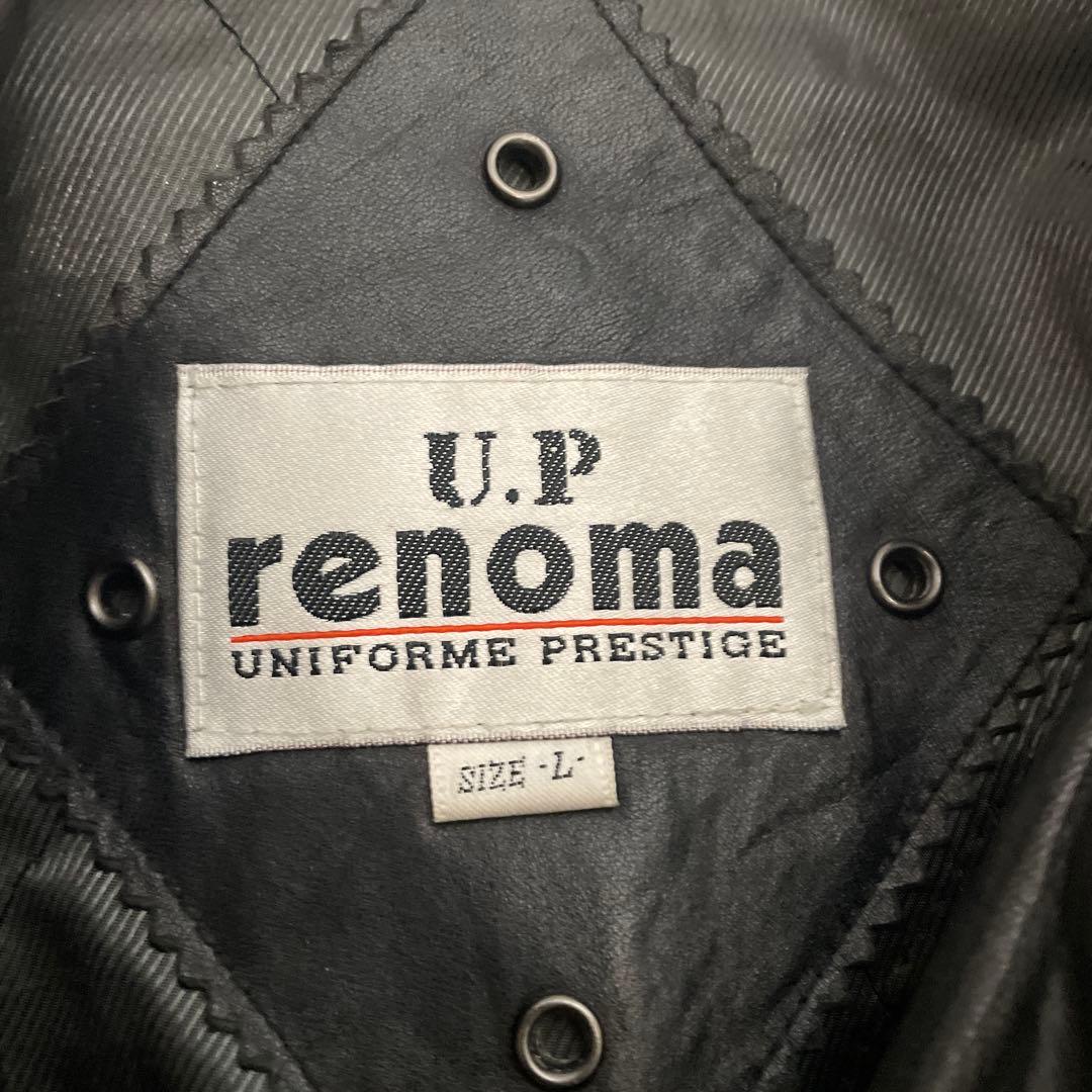 ヴィンテージ本革【renoma】希少ロングライダースジャケット コートY2K古着