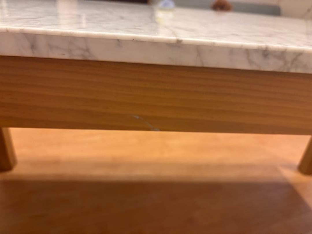 Franc Franc大理石木製ダイニングテーブル・チェロ