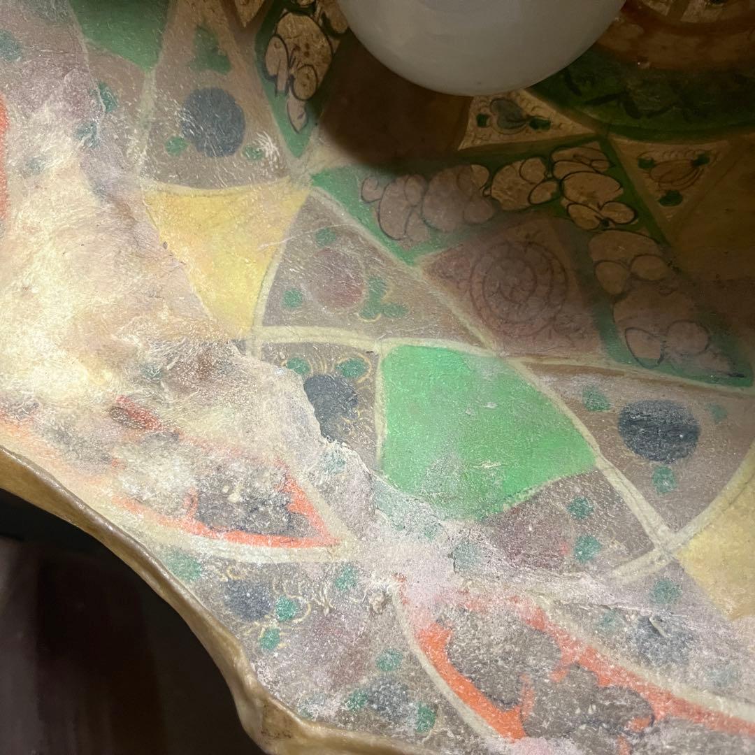 エスニック ハンドペイント 大型37.5cm ヴィンテージ照明