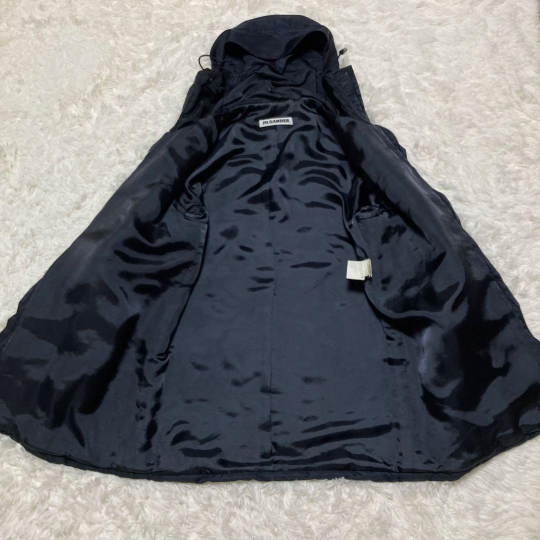 90s〜00s 【ジルサンダー】フード付きナイロンジャケット ハーフ丈　イタリア