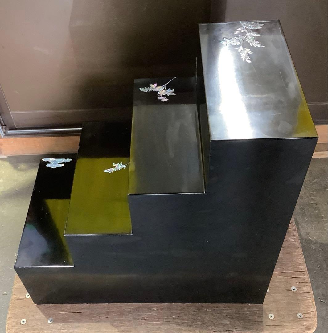 【アンティーク】螺鈿家具 螺鈿細工の小物入れ 階段状 チェスト