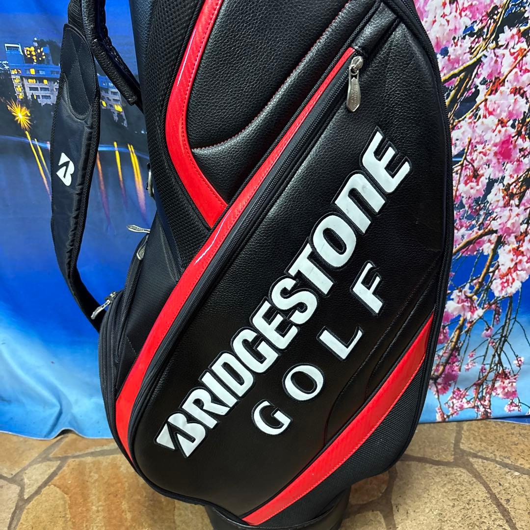 寶BV-1145 ブリヂストン キャディバッグ ブラック ロゴ刺繍 カート式