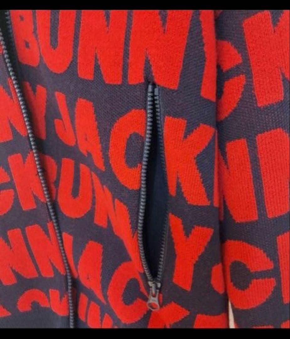 サイズ1 BUNNYJACK ジップアップ ブルゾン　レッド