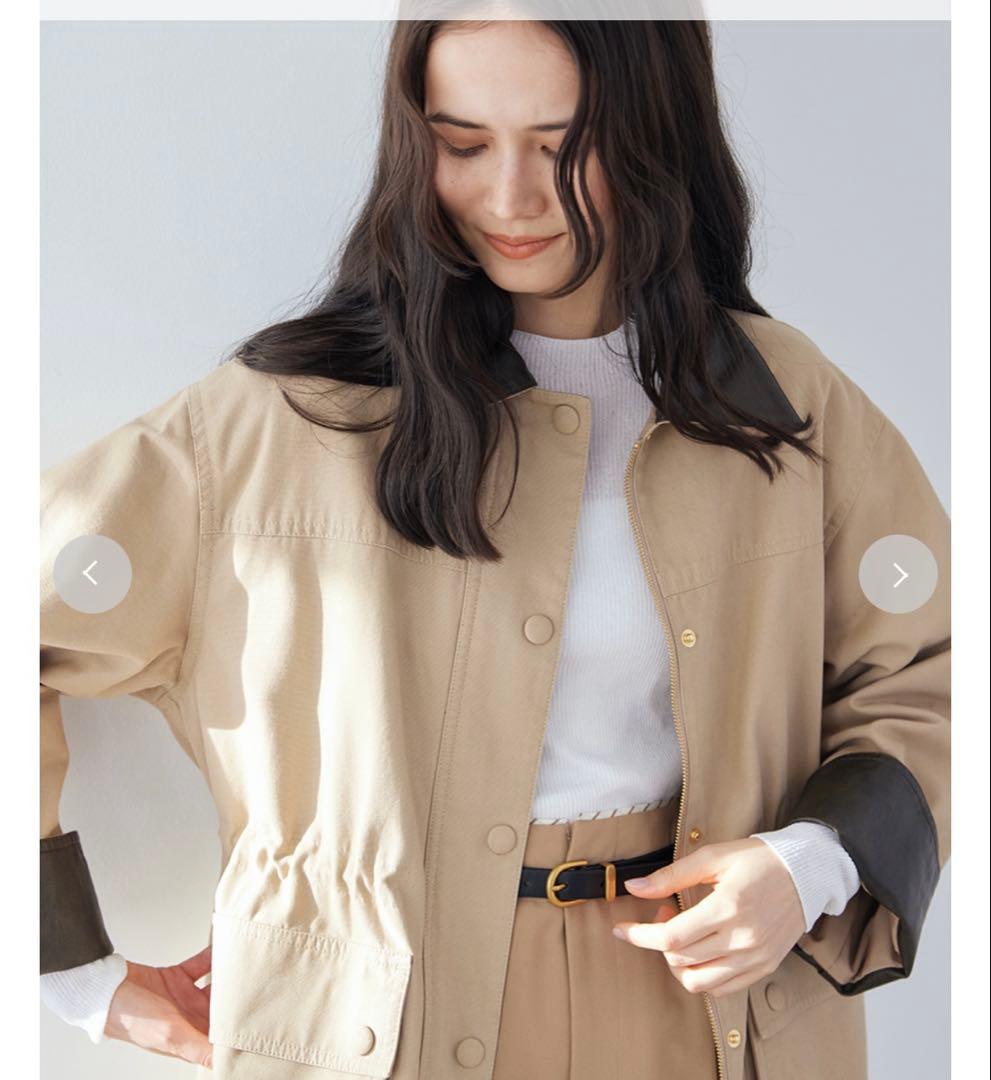 (お値下げ中)Mila Owen ハーフ丈ハンティングジャケット　ベージュ