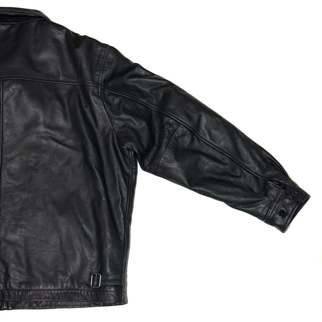 M*様 90s OLD GAP 牛革 レザージャケット L 紺タグ キルティング