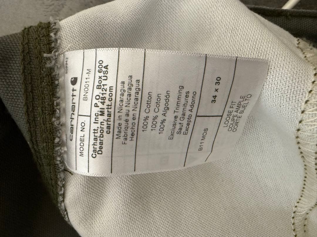 US Carhartt ペインターパンツ オリーブグリーン