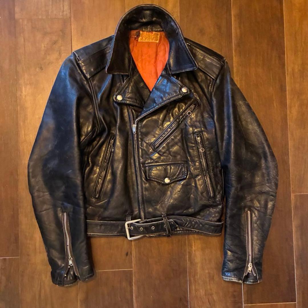 50s vintage Robert Hall レザーダブルライダースジャケット