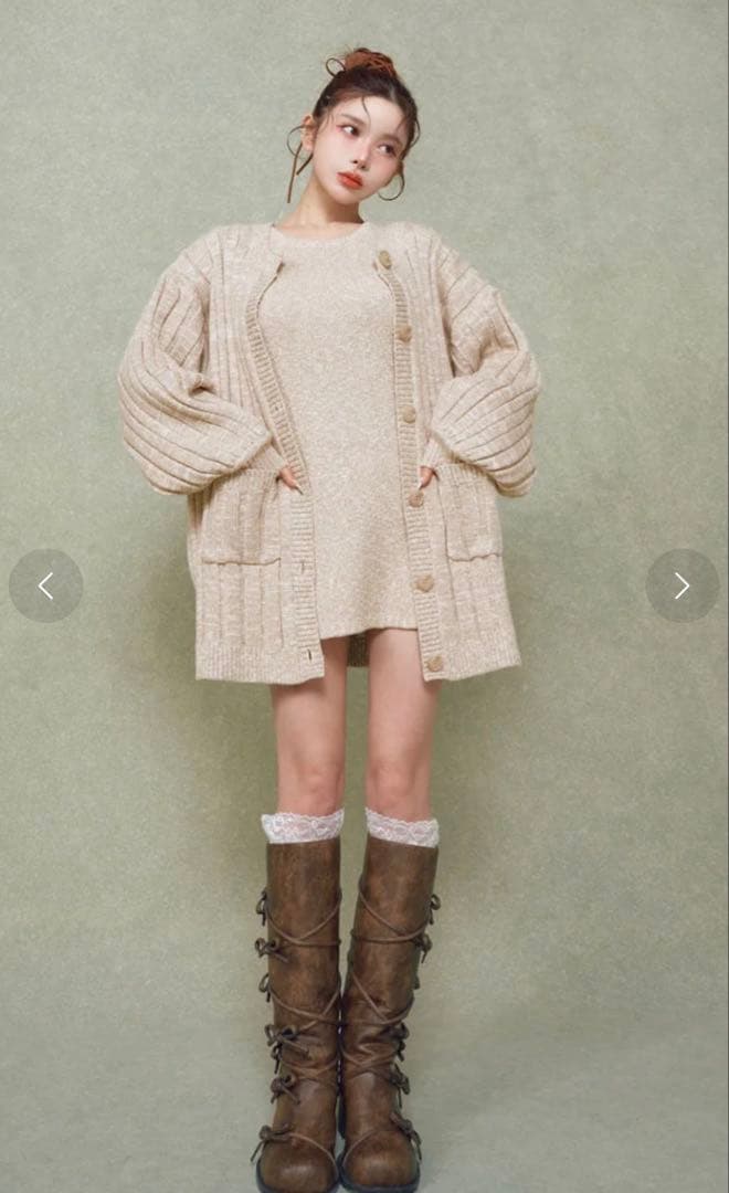 darich シャーベットアンサンブルニットミニワンピース