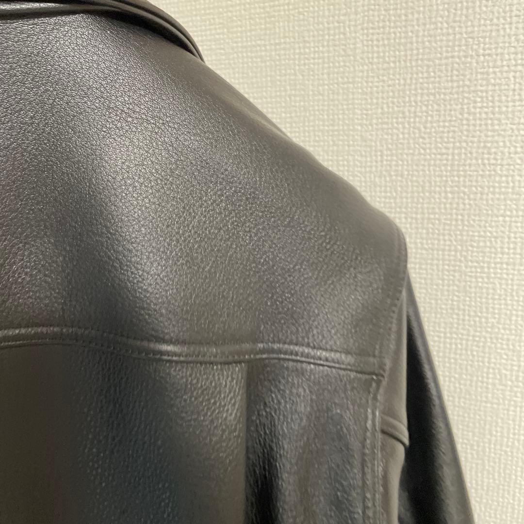 HOUSTON ブラックレザージャケット 42R