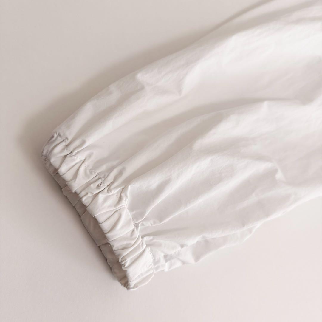 カスタネ DISCUS別注ナイロンアノラックパーカー オーバーサイズ 白