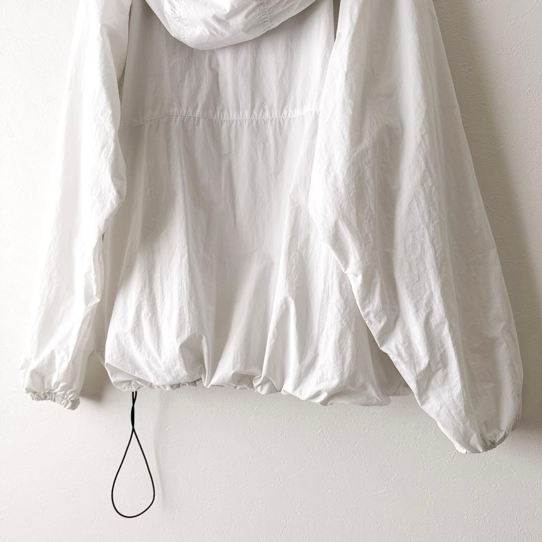 カスタネ DISCUS別注ナイロンアノラックパーカー オーバーサイズ 白