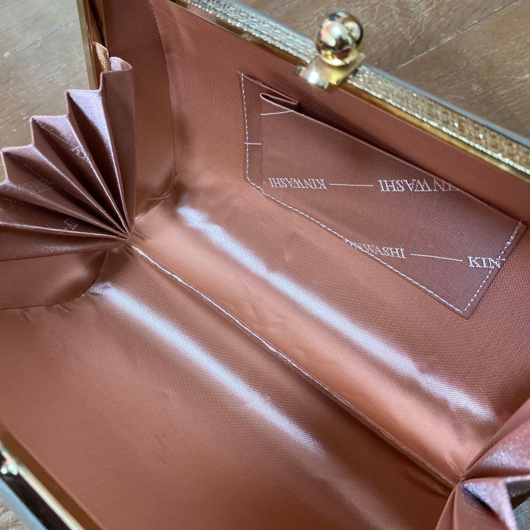 ほぼ未使用　キンワシ印　金鷲　草履、バッグ　セット　金、ゴールド、銀、シルバー