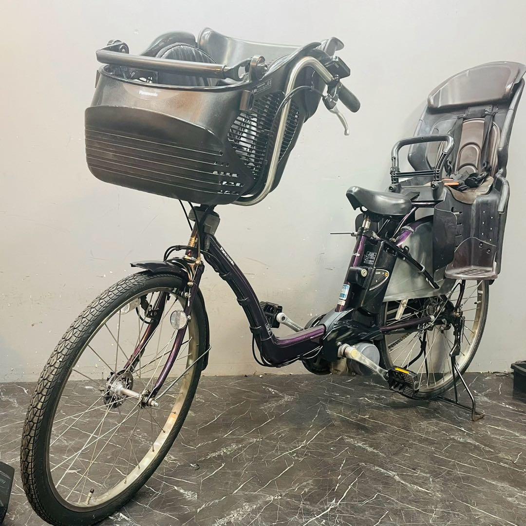 【752】子乗せ電動自転車 パナソニック Gyutto パープル