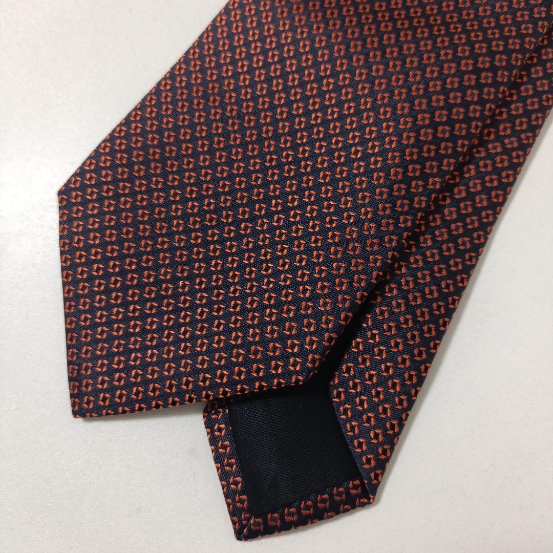 ヒューゴボス 小紋柄 ドット調柄ネクタイ Italy製 美品