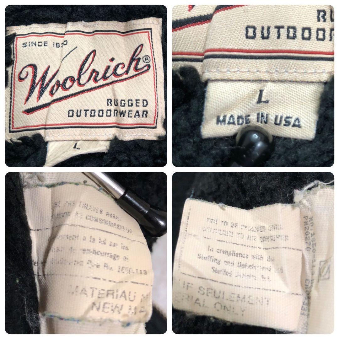 90s USA製Woolrich裏ボアウールジャケットシャドーチェック緑XL相当